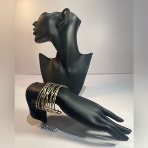 Brass Tone Cuff Bracelet… Adjustable